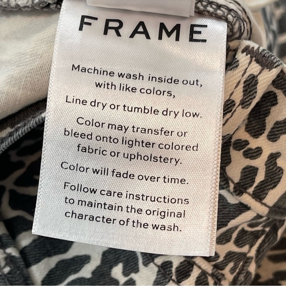 Frame Denim Le High Skinny Animal Print Jeans in Size 27 - Picture 8 of 12